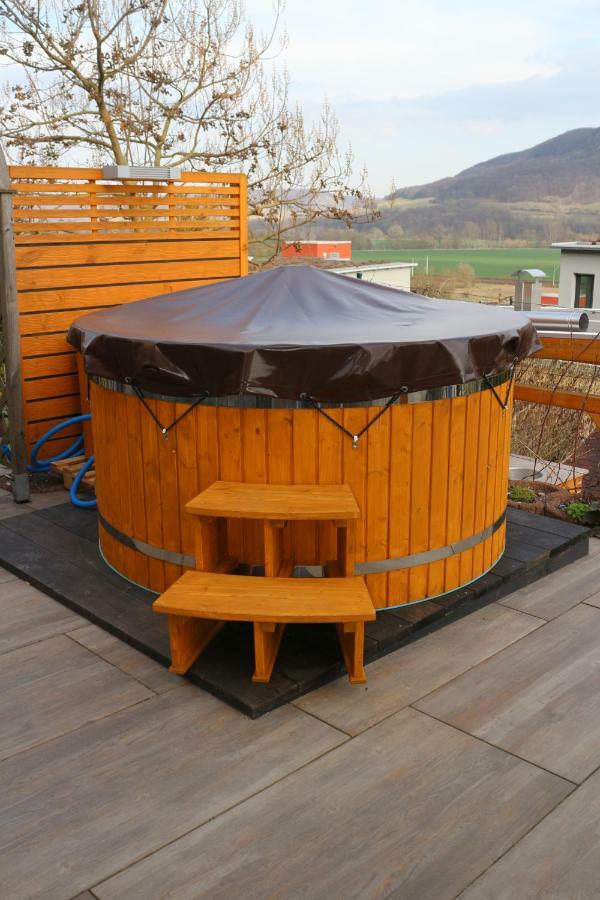 Romantische Ferienwohnung Mit Fantastischem Ausblick, Pool Und Gartensauna Jena Buitenkant foto